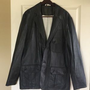 Leather blazer